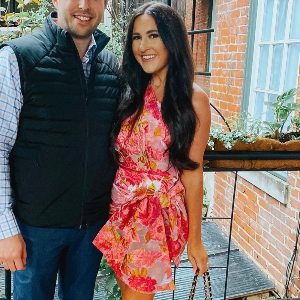 Jacquard One Shoulder Cocktail Dress